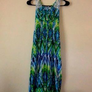 Floor Length Children’s Dress With Lace Accents